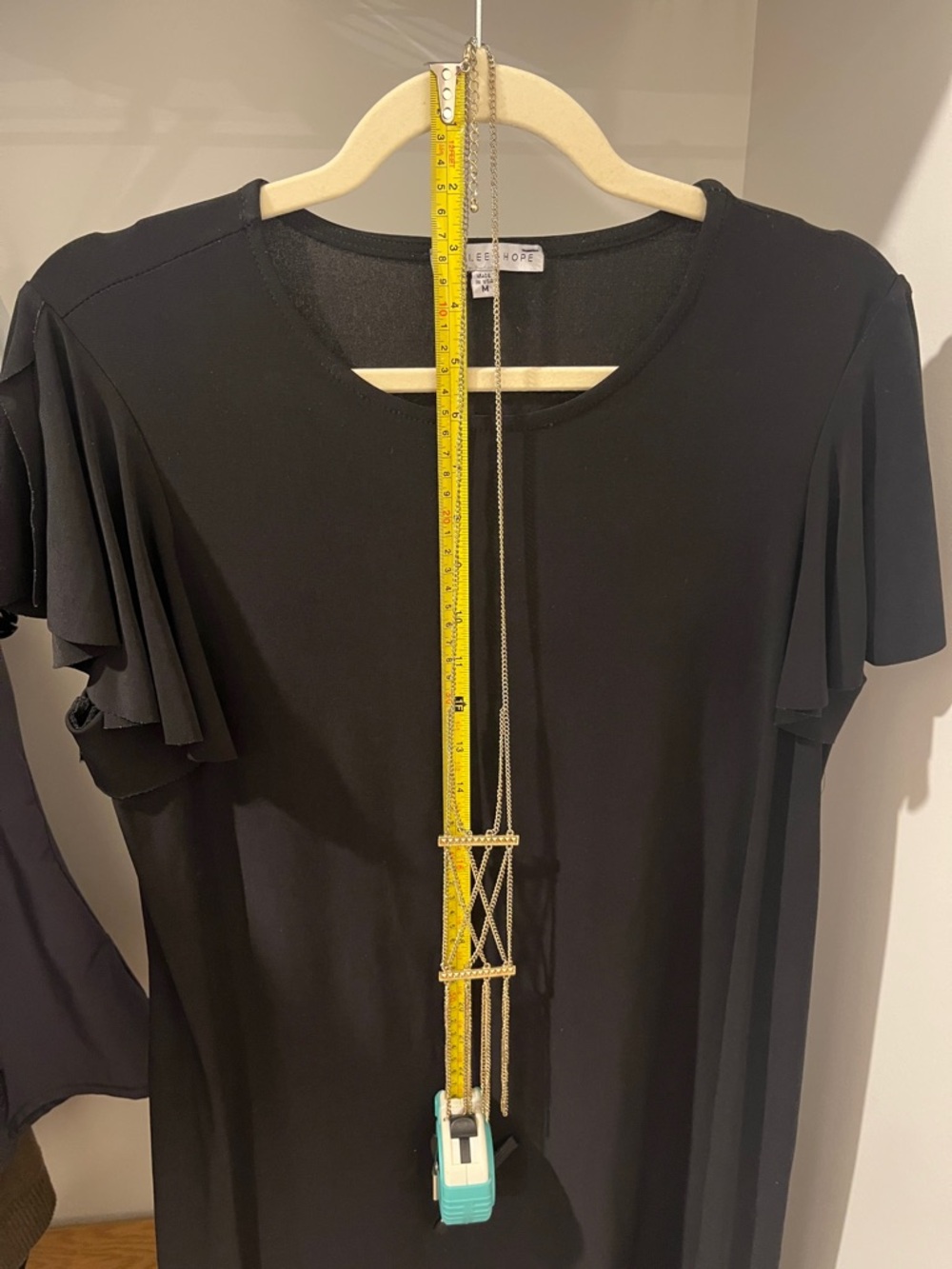 Long Gold Multi-Chain Fringe Necklace - Picture 3 of 7